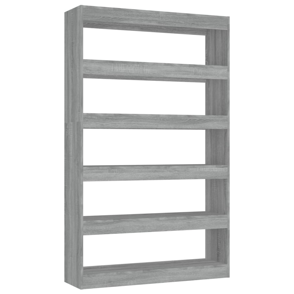 vidaXL Book Cabinet/Room Divider Grey Sonoma 100x30x166 cm