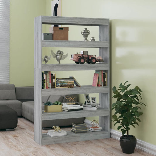 vidaXL Book Cabinet/Room Divider Grey Sonoma 100x30x166 cm