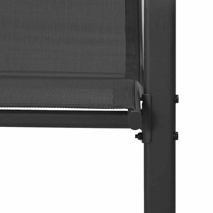 vidaXL Stackable Garden Chair | Set of 2 | Black | Powder-coated steel | Medium