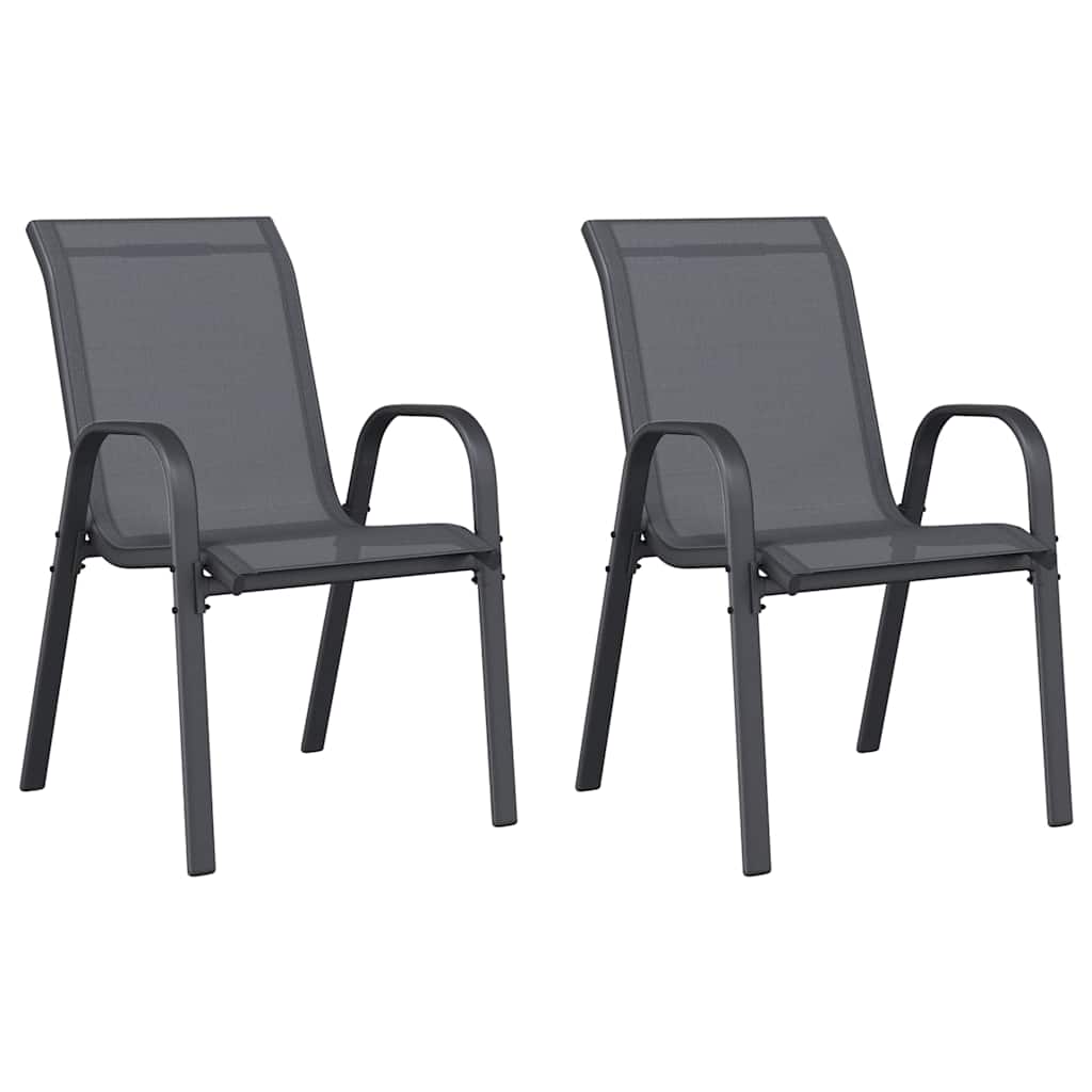 vidaXL Stackable Garden Chair | Set of 2 | Stackable Chairs | Rectangular