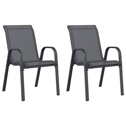 vidaXL Stackable Garden Chair | Set of 2 | Stackable Chairs | Rectangular