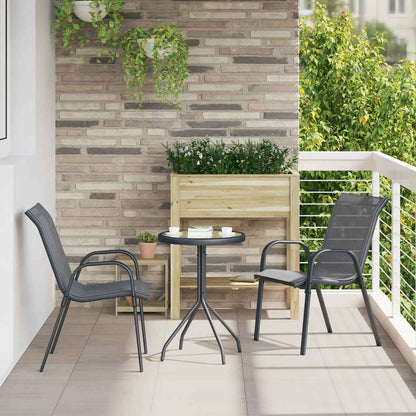 vidaXL Stackable Garden Chair | Set of 2 | Stackable Chairs | Rectangular