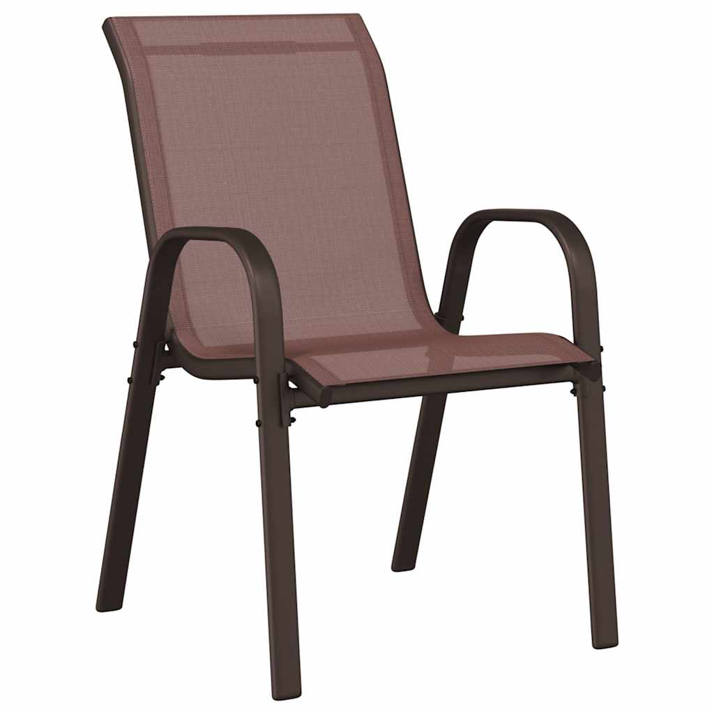 vidaXL Stackable Garden Chair | Set of 2 | Brown