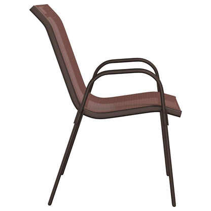 vidaXL Stackable Garden Chair | Set of 2 | Brown