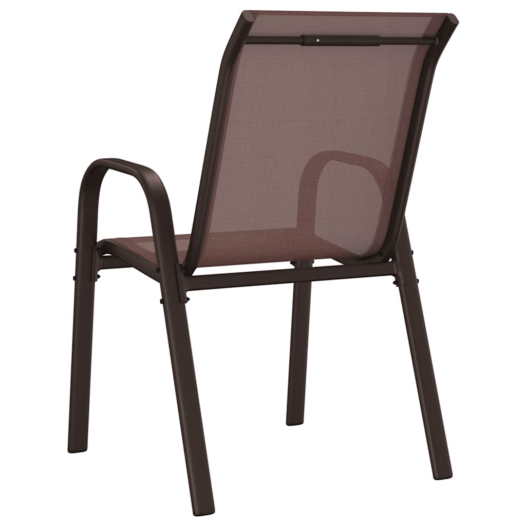 vidaXL Stackable Garden Chair | Set of 2 | Brown