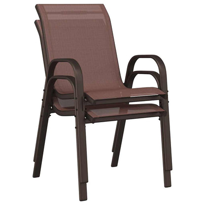 vidaXL Stackable Garden Chair | Set of 2 | Brown