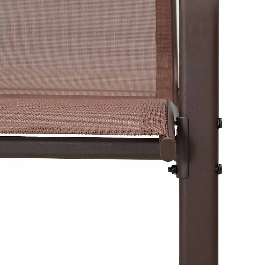vidaXL Stackable Garden Chair | Set of 2 | Brown