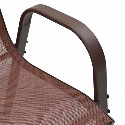 vidaXL Stackable Garden Chair | Set of 2 | Brown