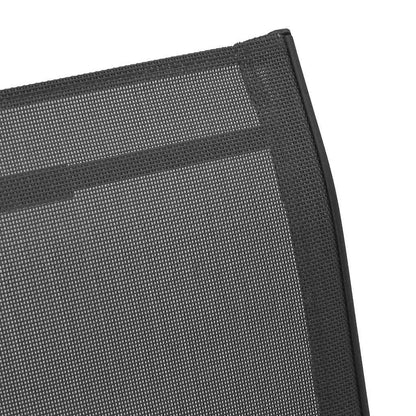 vidaXL Stackable Garden Chairs 4 pcs Black Textilene Fabric