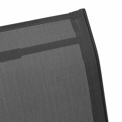 vidaXL Stackable Garden Chairs 6 pcs Black Textilene Fabric