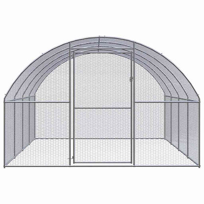 vidaXL Outdoor Chicken Coop 3x4x2 m Galvanised Steel