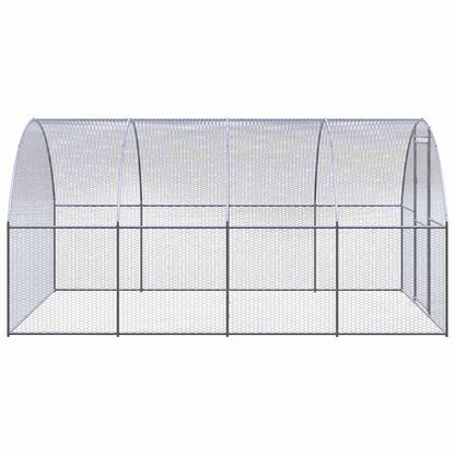 vidaXL Outdoor Chicken Coop 3x4x2 m Galvanised Steel