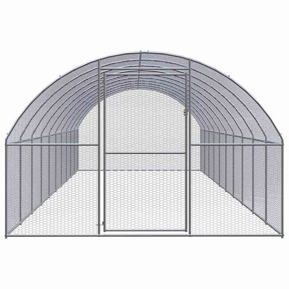 vidaXL Outdoor Chicken Coop 3x10x2 m Galvanised Steel