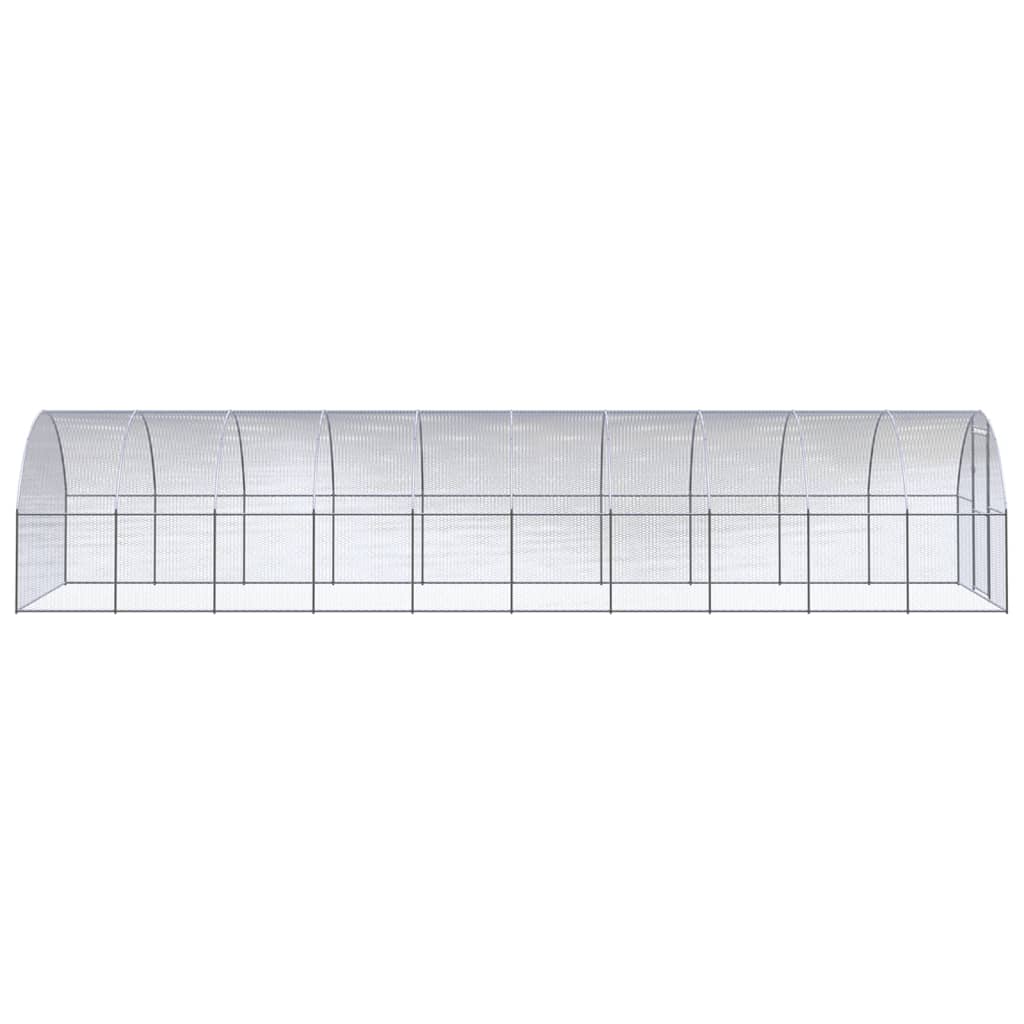vidaXL Outdoor Chicken Coop 3x10x2 m Galvanised Steel