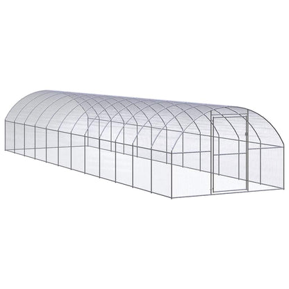 vidaXL Outdoor Chicken Coop 3x12x2 m Galvanised Steel