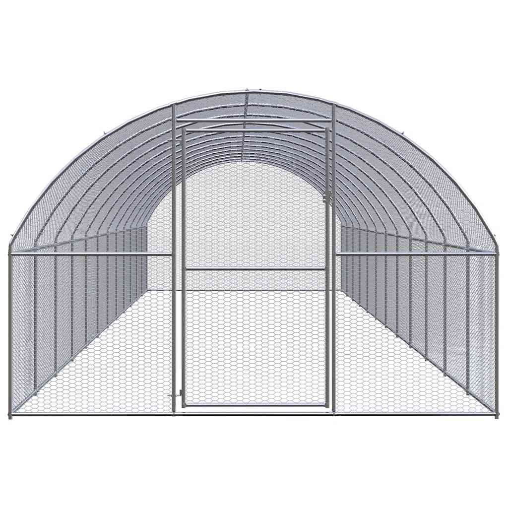 vidaXL Outdoor Chicken Coop 3x12x2 m Galvanised Steel
