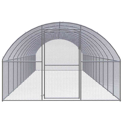 vidaXL Outdoor Chicken Coop 3x12x2 m Galvanised Steel