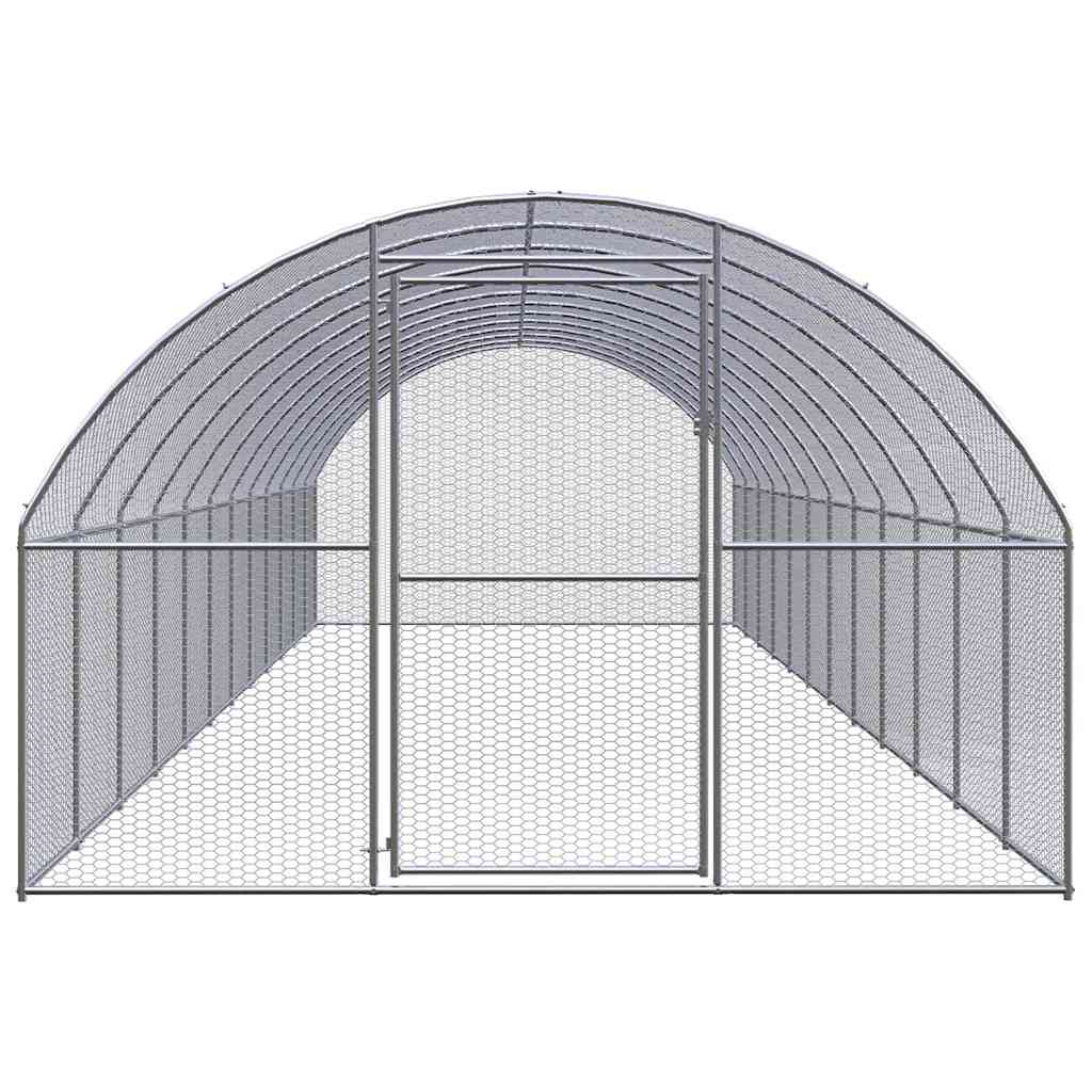 vidaXL Outdoor Chicken Coop 3x12x2 m Galvanised Steel