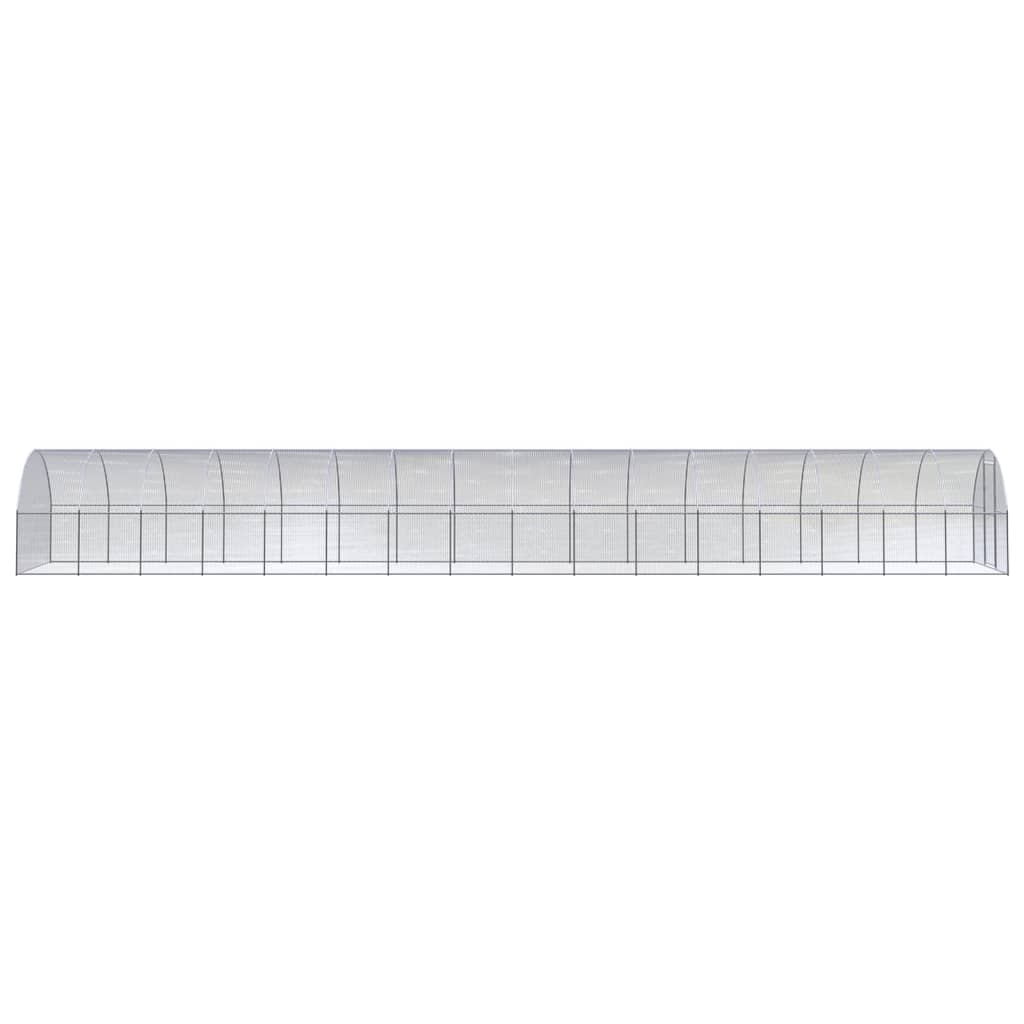 vidaXL Outdoor Chicken Coop 3x16x2 m Galvanised Steel
