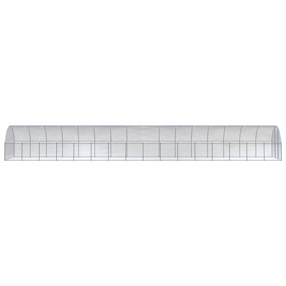 vidaXL Outdoor Chicken Coop 3x16x2 m Galvanised Steel