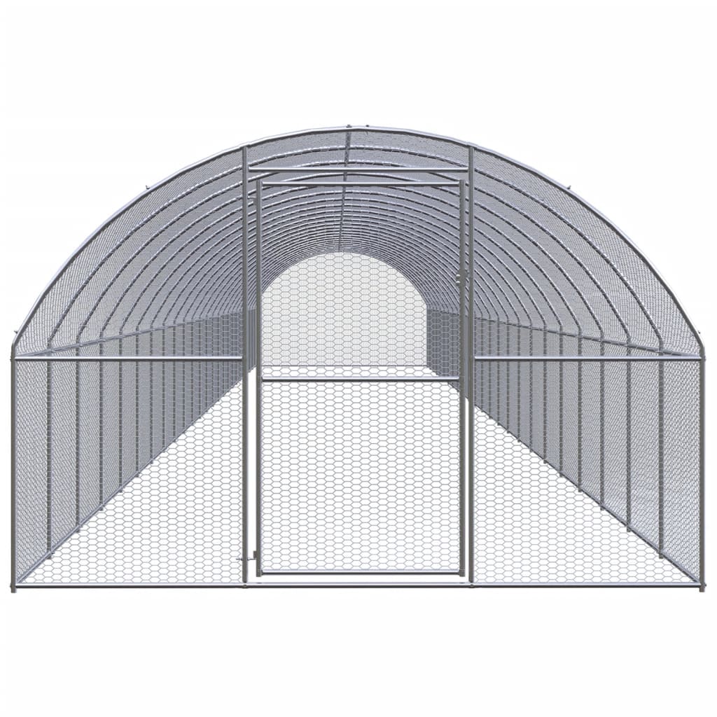 vidaXL Outdoor Chicken Coop 3x24x2 m Galvanised Steel