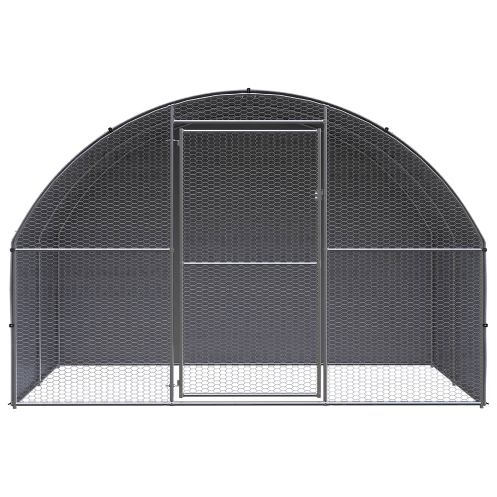 vidaXL Outdoor Chicken Coop 3x2x2 m Galvanised Steel