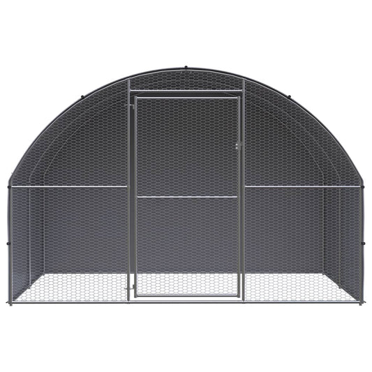 vidaXL Outdoor Chicken Coop 3x2x2 m Galvanised Steel