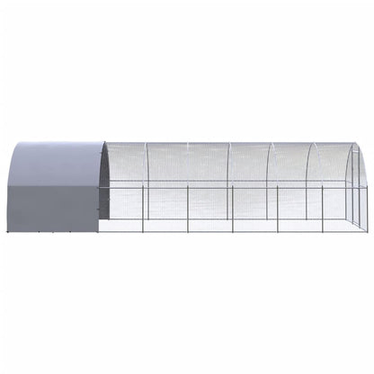vidaXL Chicken Coop | Silver | Galvanised Steel | Large | Seats Many