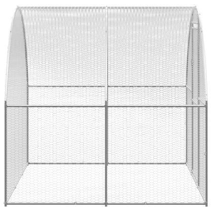 vidaXL Chicken Coop | Silver | Galvanised Steel | Large | Seats Many