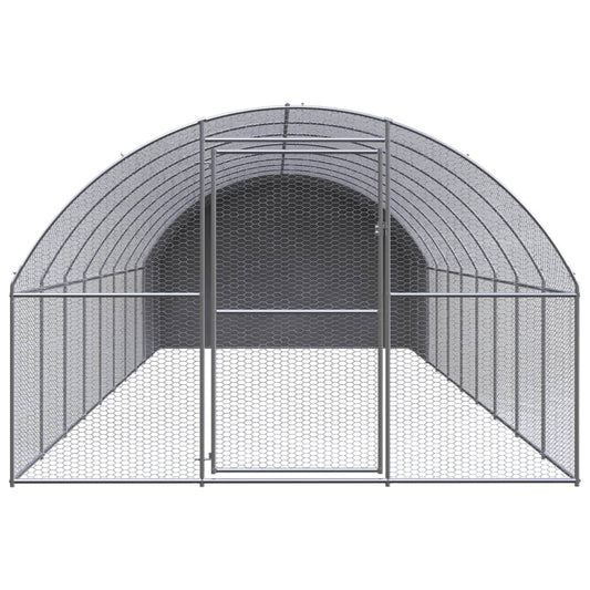 vidaXL Outdoor Chicken Coop 3x10x2 m Galvanised Steel