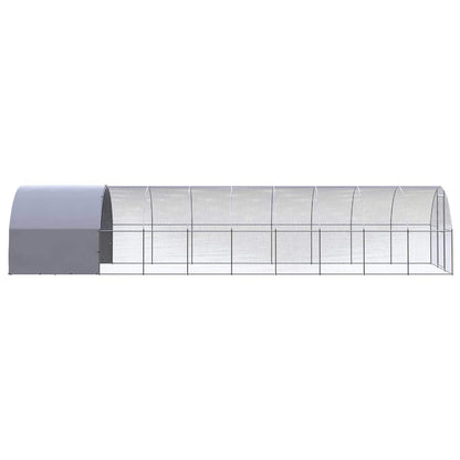 vidaXL Outdoor Chicken Coop 3x10x2 m Galvanised Steel
