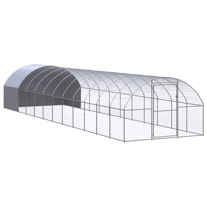vidaXL Chicken Coop | Silver | Galvanised Steel | Large | Durable | Chicken Coop