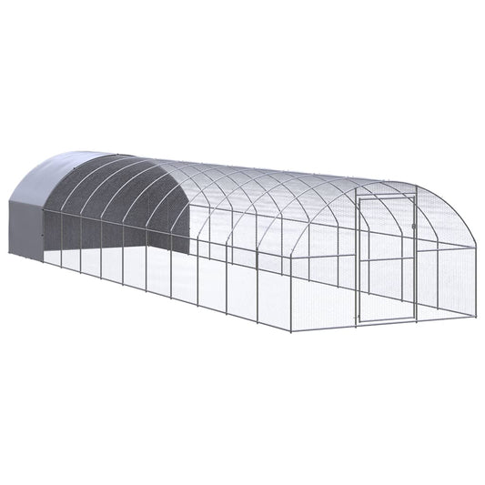 vidaXL Outdoor Chicken Coop 3x12x2 m Galvanised Steel