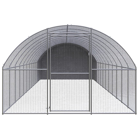 vidaXL Outdoor Chicken Coop 3x12x2 m Galvanised Steel
