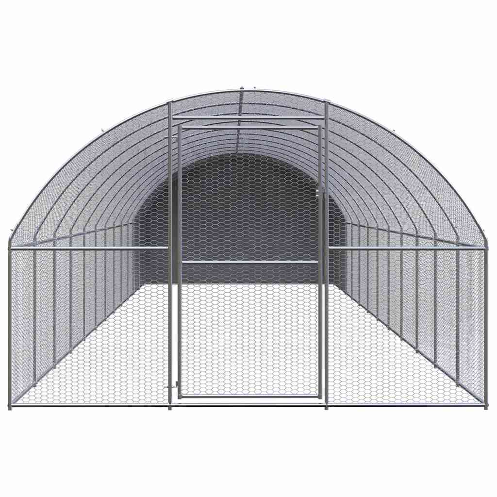 vidaXL Outdoor Chicken Coop 3x12x2 m Galvanised Steel