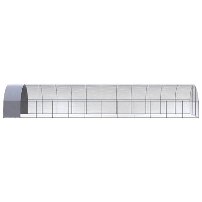 vidaXL Chicken Coop | Silver | Galvanised Steel | Large | Durable | Chicken Coop