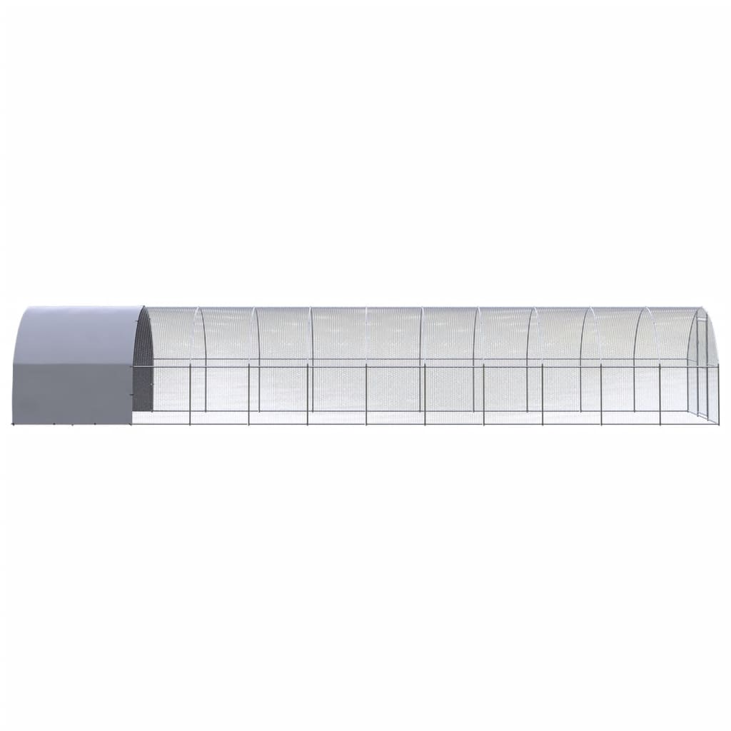 vidaXL Chicken Coop | Silver | Galvanised Steel | Large | Durable | Chicken Coop