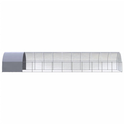 vidaXL Chicken Coop | Silver | Galvanised Steel | Large | Durable | Chicken Coop