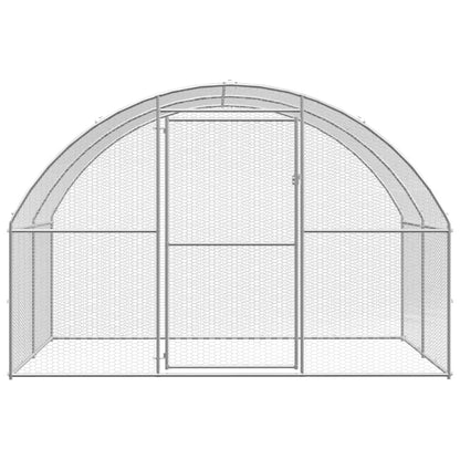 vidaXL Chicken Coop | Silver | Galvanised Steel | Large | Durable | Chicken Coop