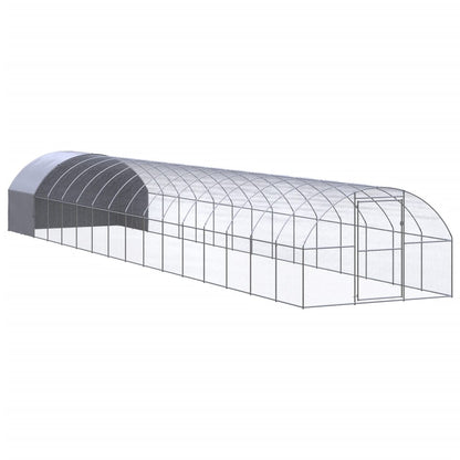 vidaXL Chicken Coop | Silver | Galvanised Steel | Large | Durable | Chicken Coop