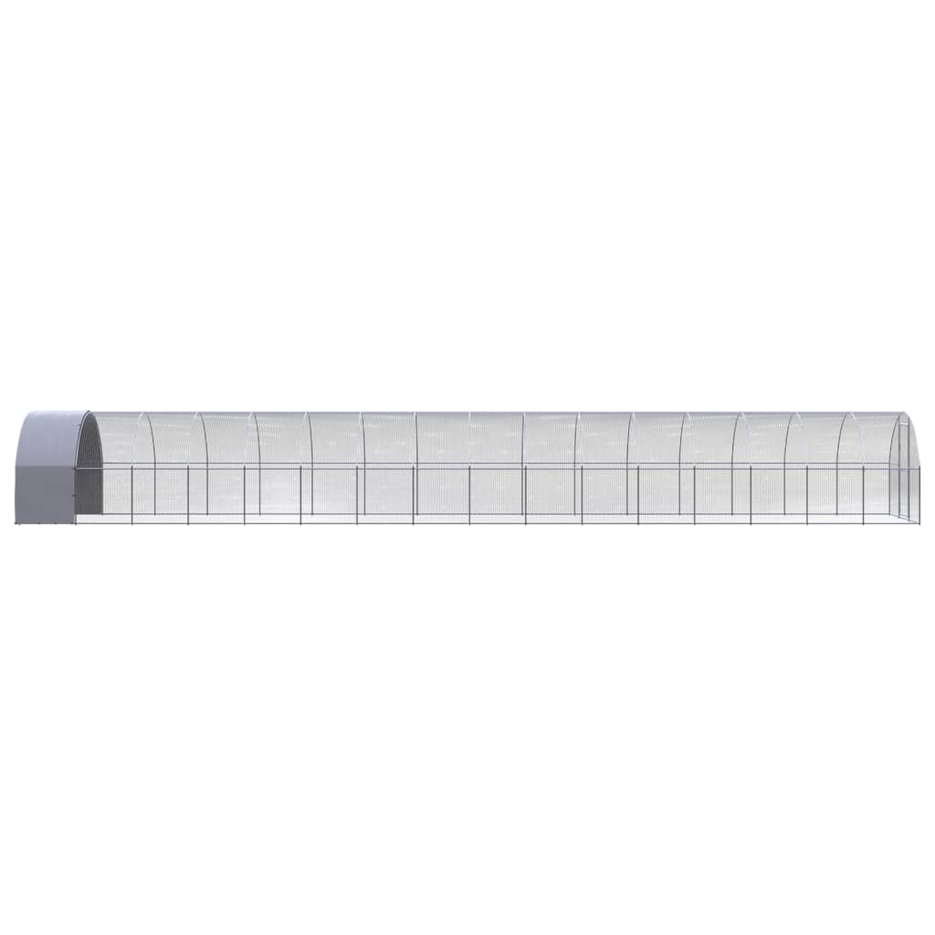 vidaXL Chicken Coop | Silver | Galvanised Steel | Large | Durable | Chicken Coop