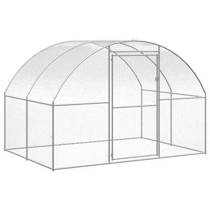 vidaXL Chicken Coop | Silver | Galvanised Steel | Large | Durable | Chicken Coop