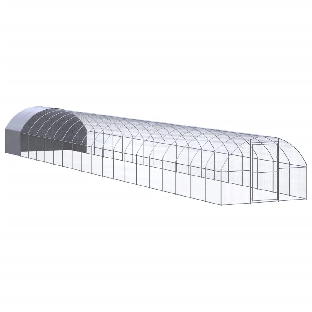 vidaXL Outdoor Chicken Coop 3x20x2 m Galvanised Steel