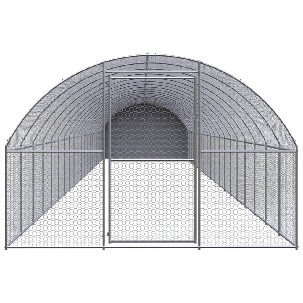 vidaXL Outdoor Chicken Coop 3x20x2 m Galvanised Steel