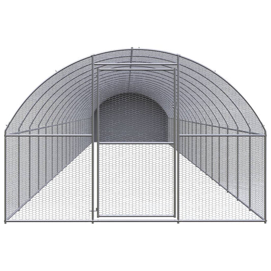vidaXL Outdoor Chicken Coop 3x20x2 m Galvanised Steel