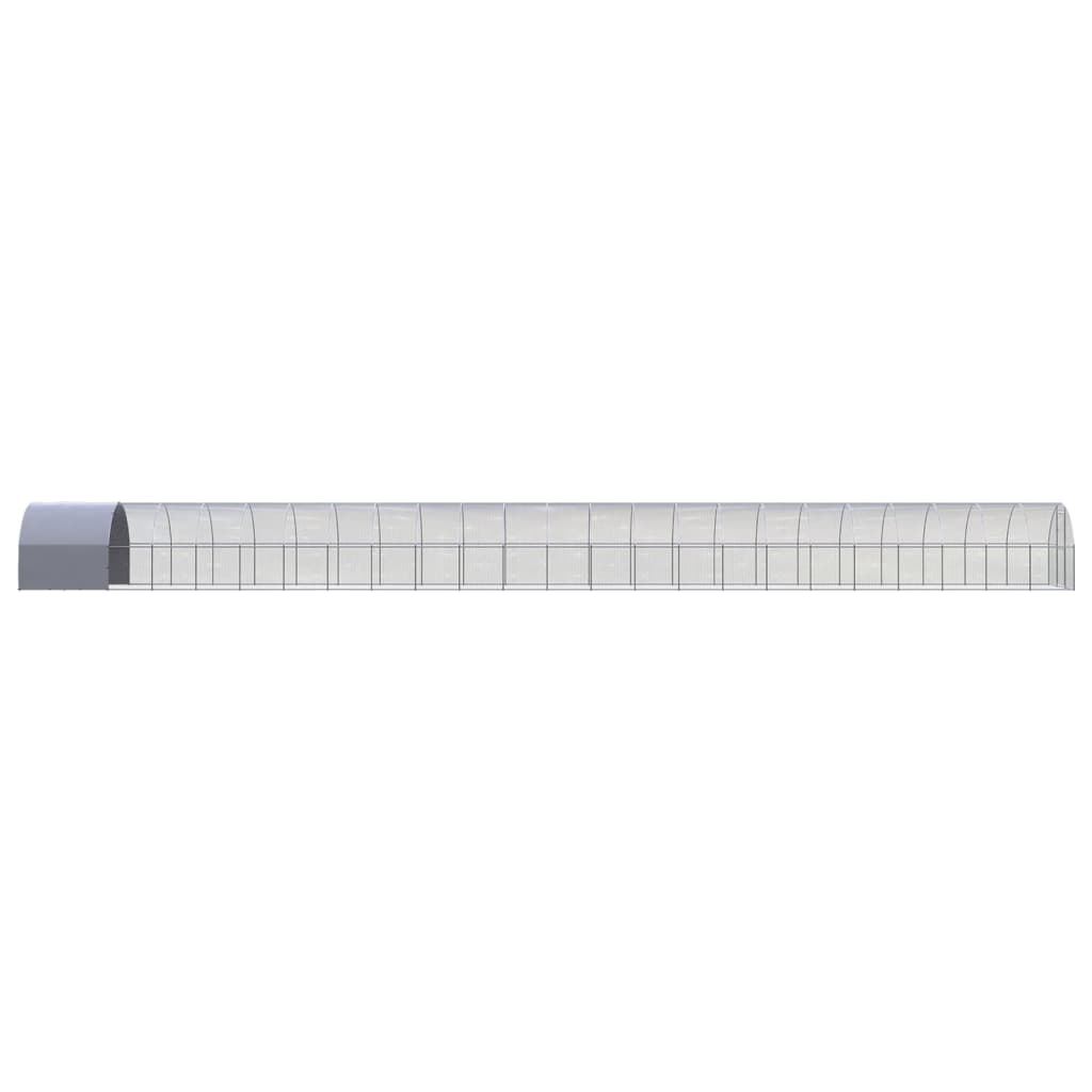 vidaXL Chicken Coop | Silver and silver grey | Galvanised steel, Polyethylene