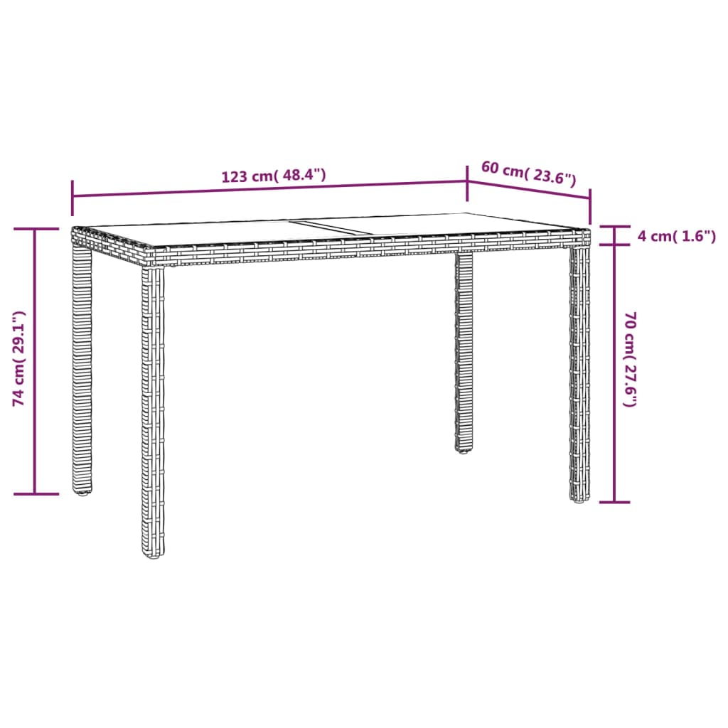 vidaXL Garden Dining Set | Beige, Cream White