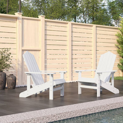 vidaXL Garden Chair | White | HDPE (High Density Polyethylene) | Standard