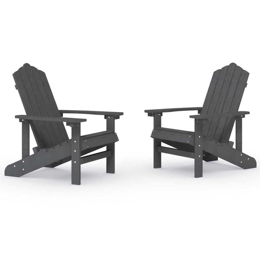 vidaXL Garden Chair | Anthracite | HDPE (High Density Polyethylene) | Standard