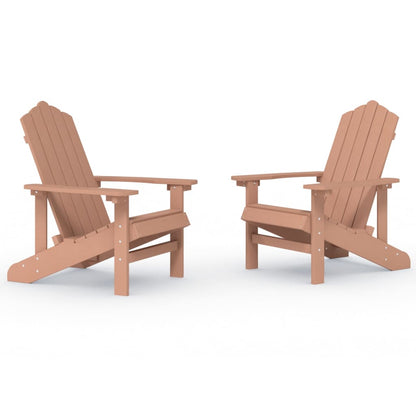 vidaXL Garden Chair | Brown | HDPE | Standard | Durable | Adirondack Chair